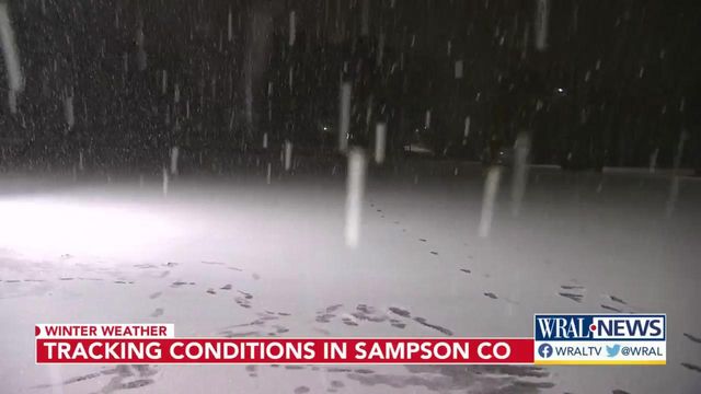 Tracking snowfall, conditions in Sampson County 