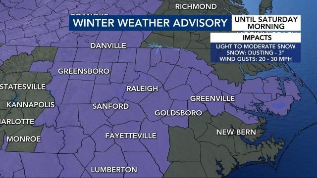 Winter weather advisory issued for Jan. 28-29