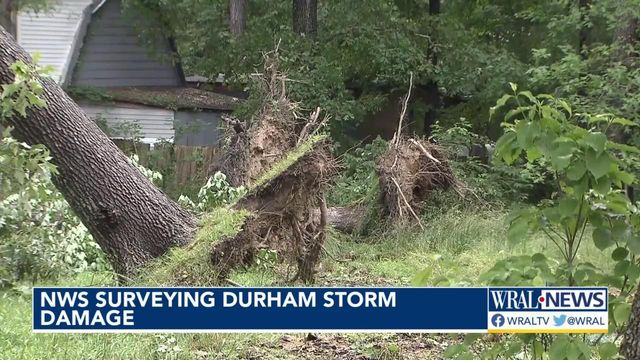 National Weather Service surveying Durham storm damage