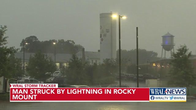 Man struck by lightning in Rocky Mount 