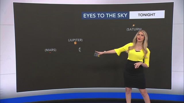 3 planets align in NC night sky
