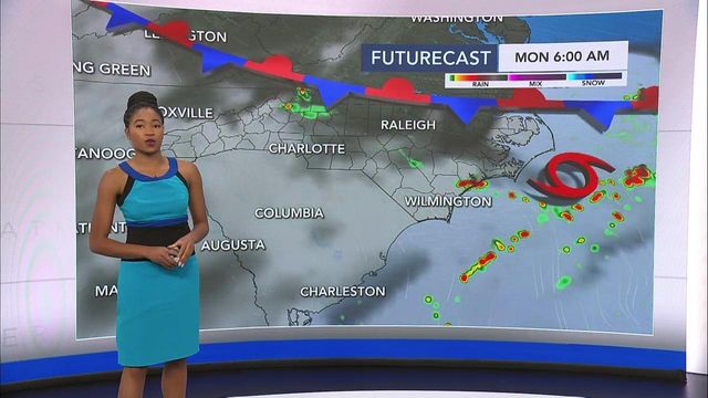 WRAL's Peta Sheerwood breaks down tropical storm conditions at NC coast this weekend
