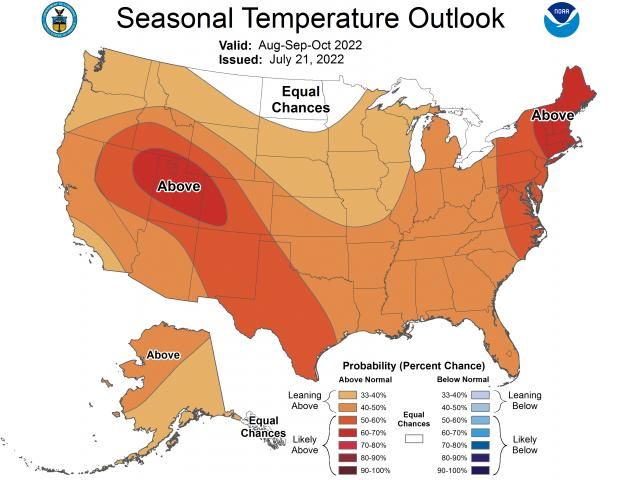 Seasonal temperature outlook