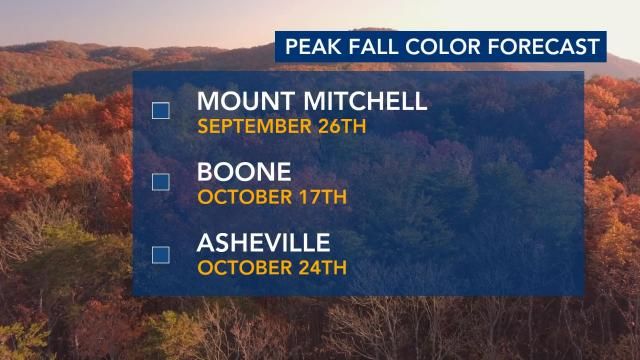 Fall color in NC: Peak fall color forecast