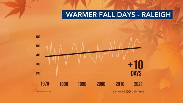 Fall color in NC: Warmer fall days in Raleigh