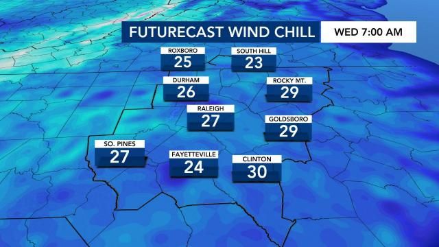Wind chill for Oct. 19, 2022