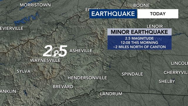 4th June earthquake hits NC mountains Friday