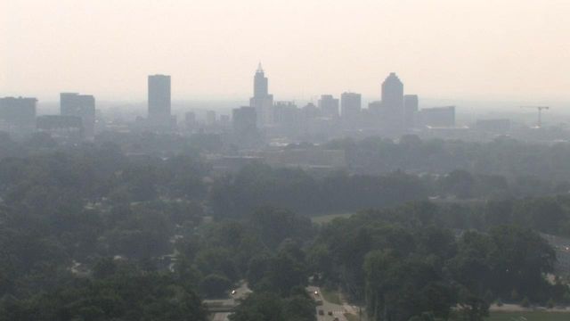 On cam: Smoky haze hangs over downtown Raleigh skyline