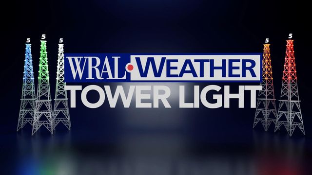 WRAL Weather tower light signals weather conditions