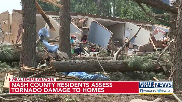 Nash County residents assess tornado damage to homes