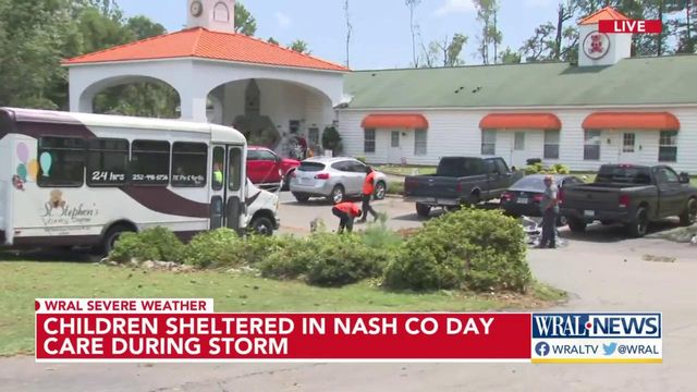 Children sheltered in Nash County day care during Wednesday's EF3 tornado