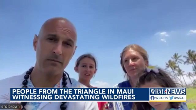 Garner family on vacation in Maui witnesses devastating wildfires