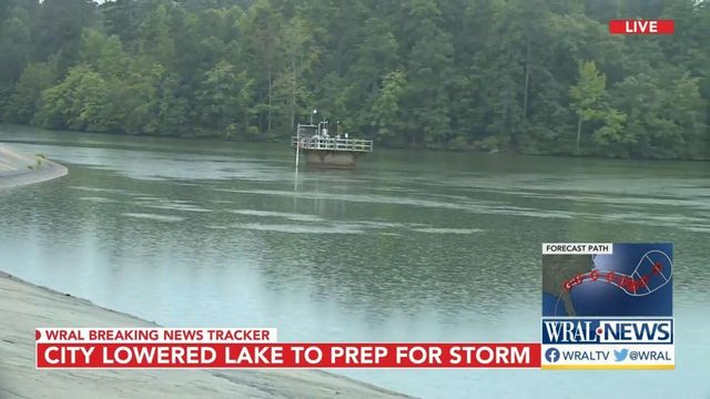 City lowered lake to prep for storm  