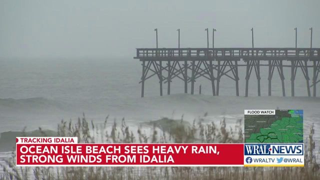 Ocean Isle Beach sees heavy rain, strong winds from Idalia 