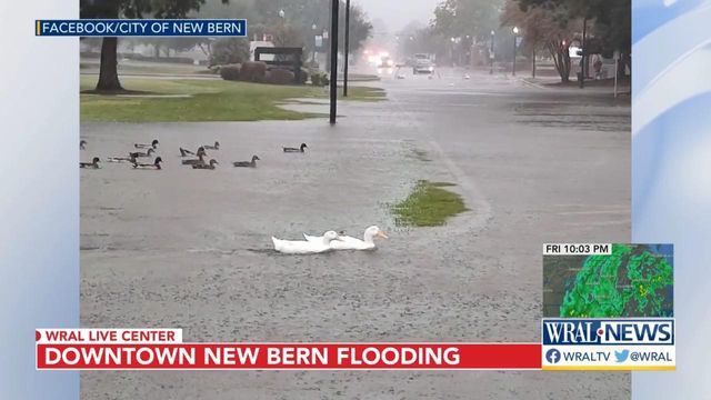 Tropical storm Ophelia brings flooding to New Bern 
