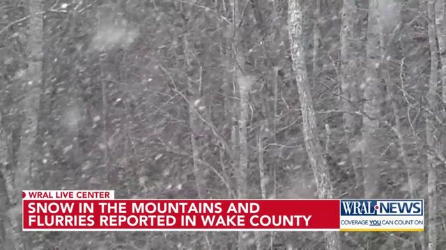 Caught on cam: Flakes in Triangle, snow in NC mountains