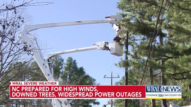 NC prepared for high winds, downed trees, widespread power outages