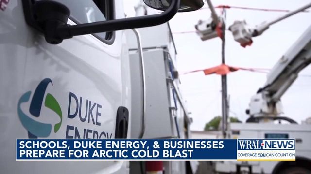 Schools, Duke Energy & businesses prepare for Arctic cold blast