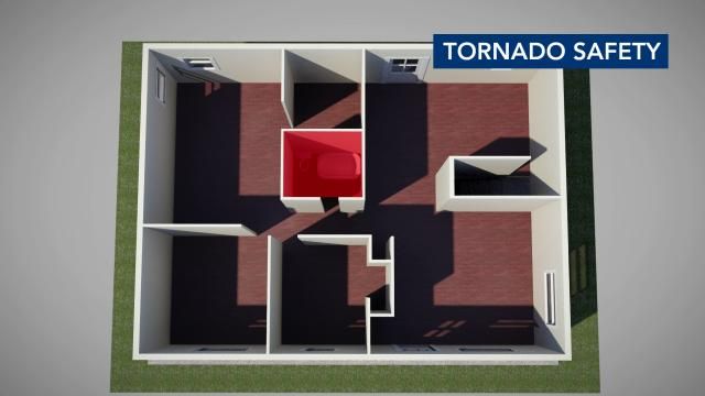 Tornado safety map of home
