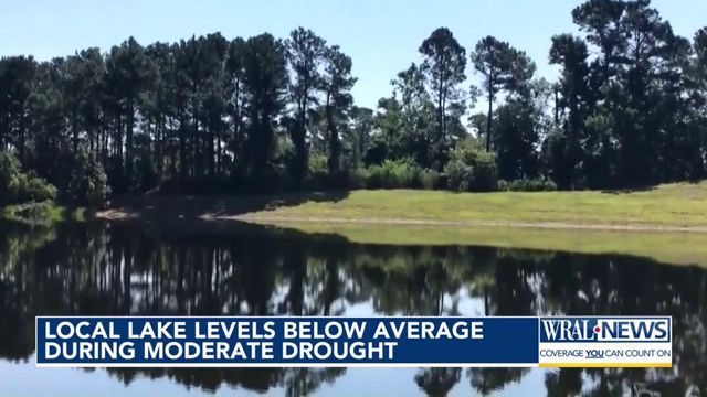 Local lake levels below average during moderate drought