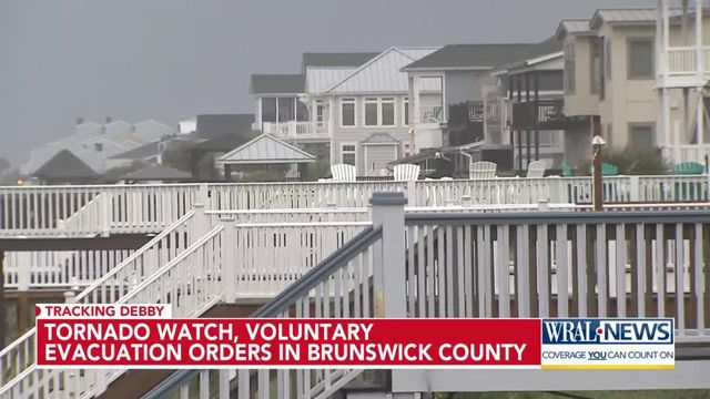 Tornado watch, voluntary evacuation orders in Brunswick County