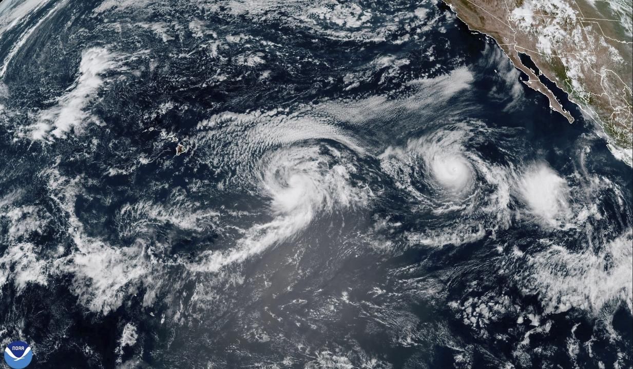 Tropical Storm Hone forms in the central Pacific Ocean, Gilma still a