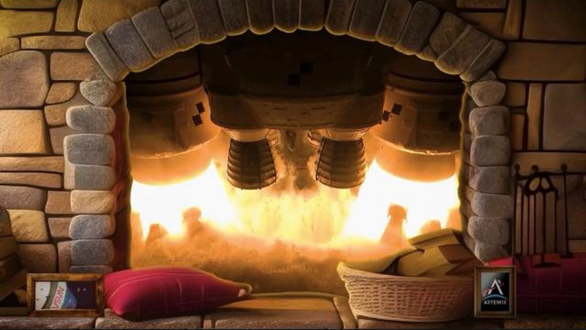 NASA's rocket powered virtual fireplace