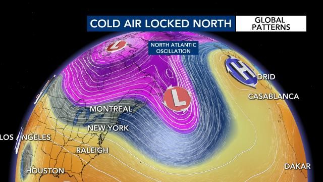 Cold air likely locked north leading up to Christmas