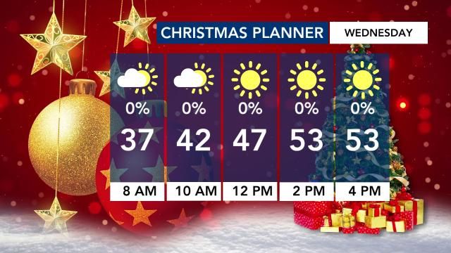 Hourly planner for Christmas Day