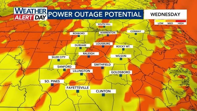Power outage potential for Wednesday, 3/5/2025
