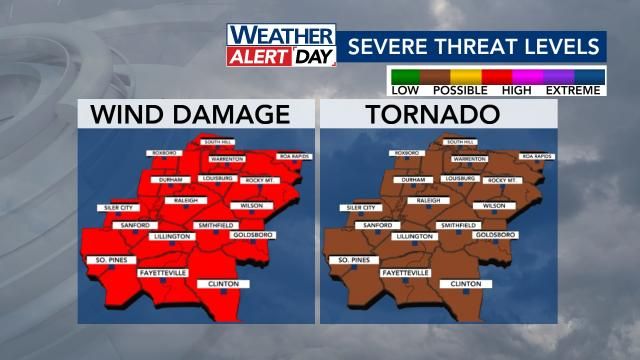 Severe threat levels for 3/5/2025