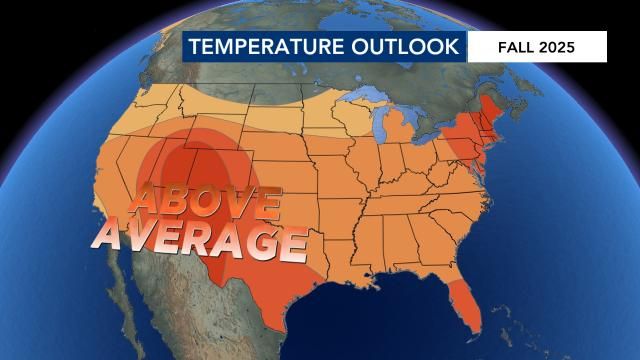 Temperature outlook for the fall of 2025. Source: NOAA's Climate Prediction Center
