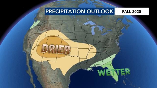Precipitation outlook for the fall of 2025. Source: NOAA's Climate Prediction Center