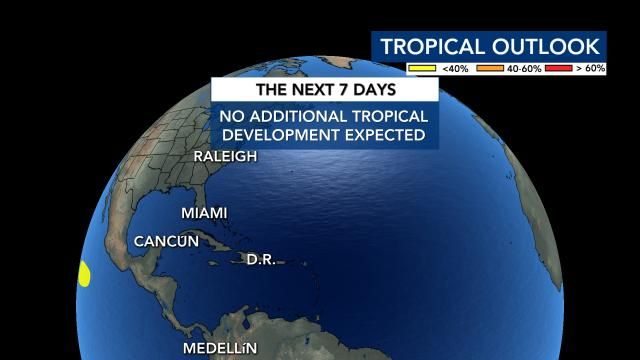 Tropical outlook for the next seven days as of Saturday, 11/1/2025