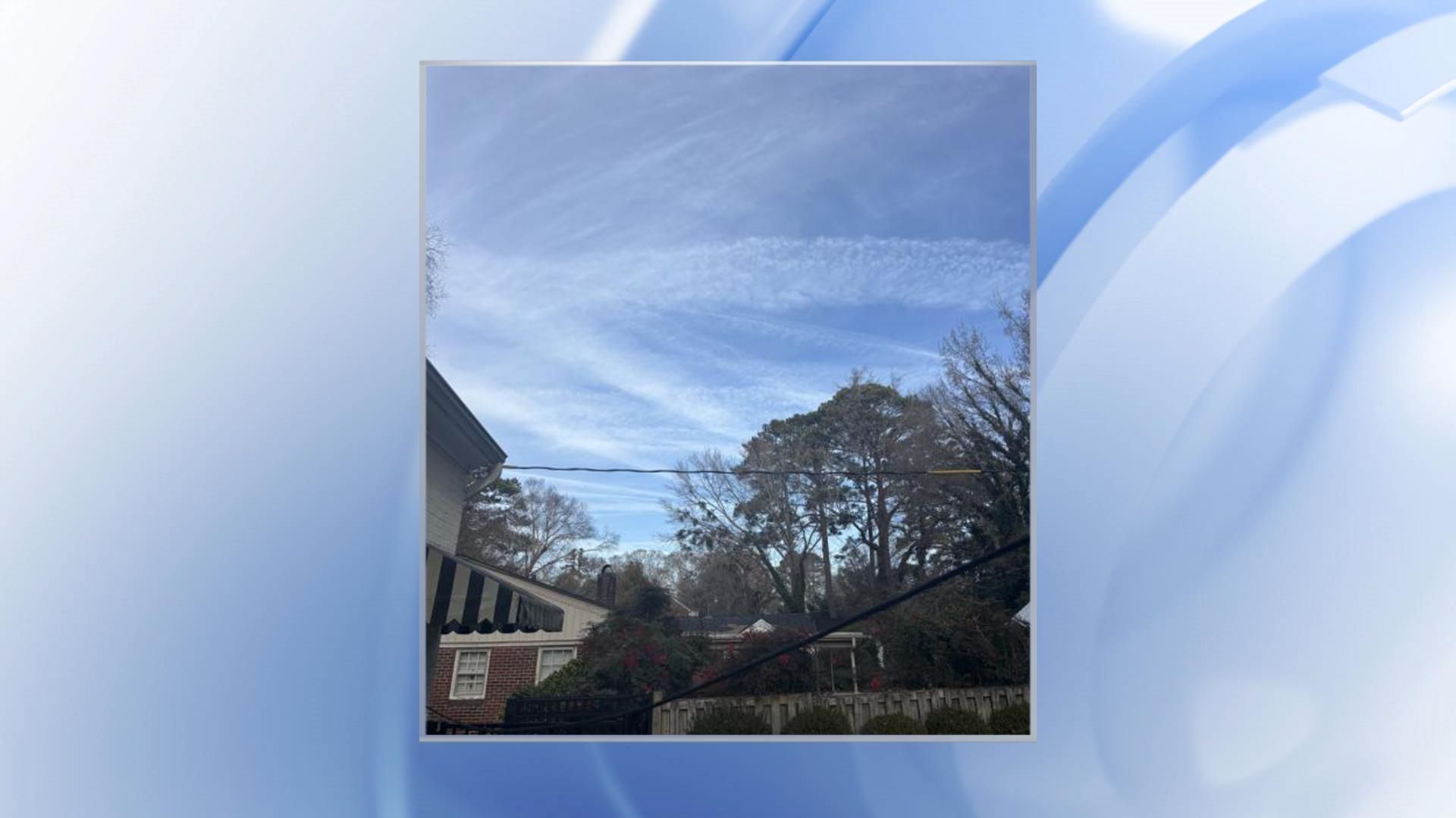 What were those thin clouds in the sky on Friday morning in central NC?
