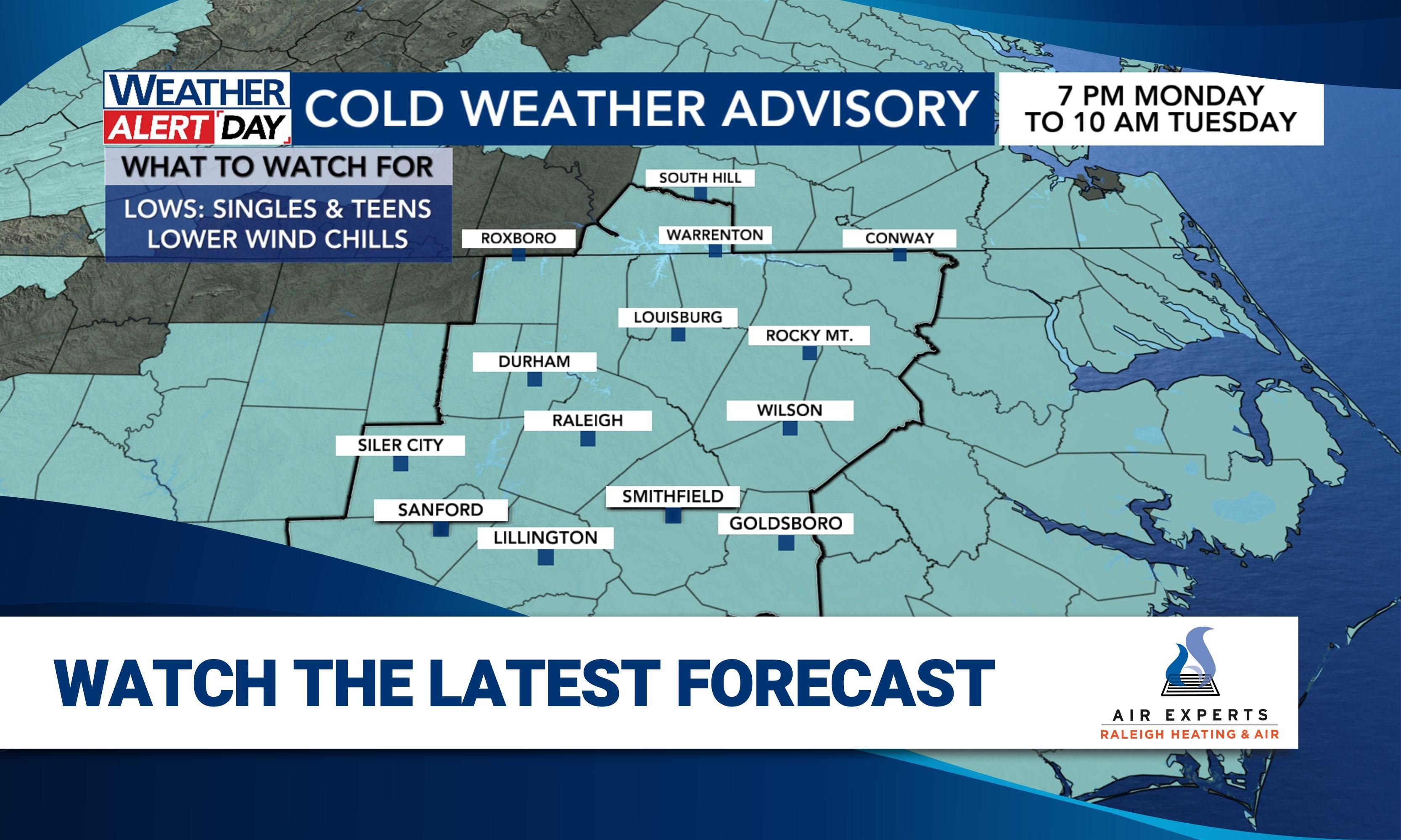 Sunshine starts melting process Monday afternoon; bitter cold to follow