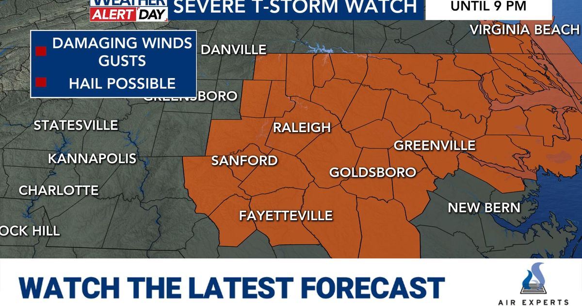 WRAL Weather Alert Day: Strong storms rolling through central NC, could continue into the evening