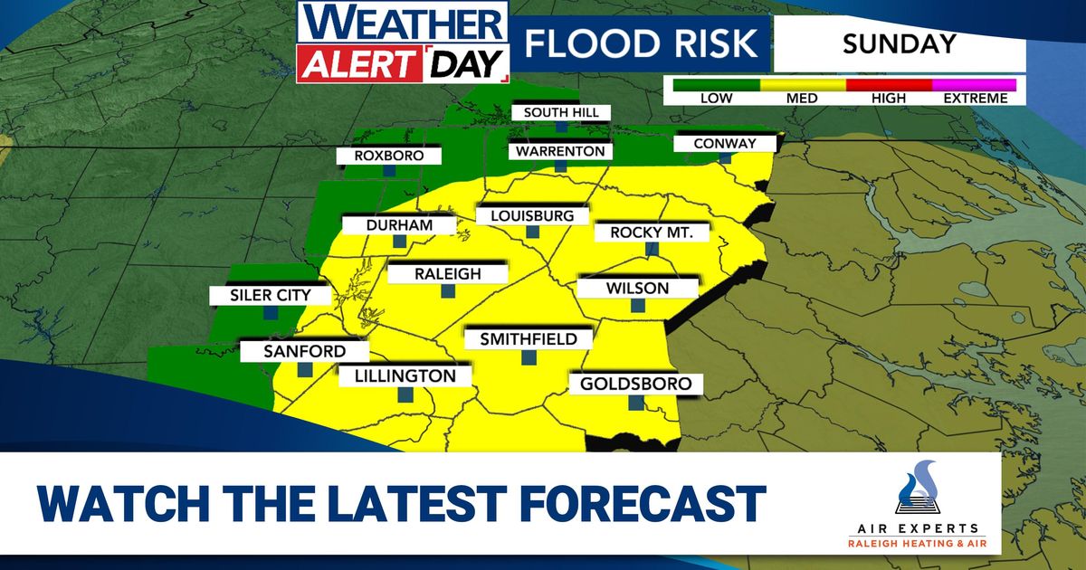 WRAL Weather Alert Day issued Sunday; major heat wave for 4th of July
