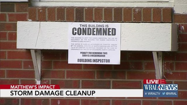 Goldsboro residents return to find buildings condemned