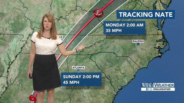 Nate could bring scattered showers to NC   