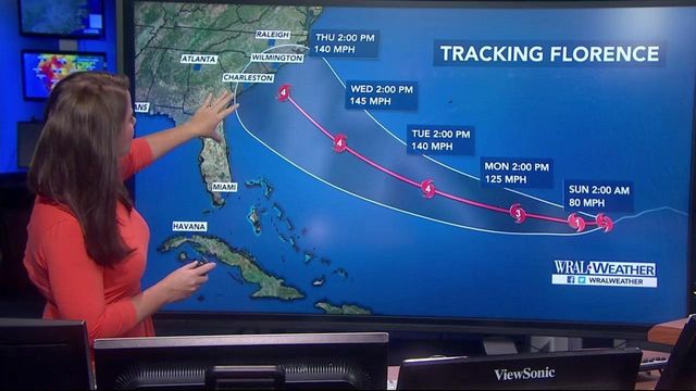 Saturday evening update: Florence could be a Category 4 hurricane when it approaches NC