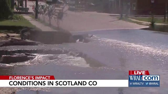 Fatal floodwaters in Scotland County