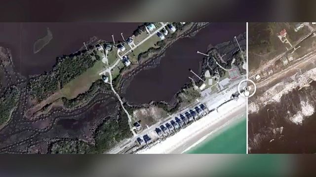 Florence damage: North Topsail Beach before and after
