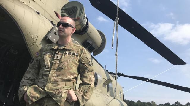 Chief Warrant Officer 3 Tom Knutson of St. Cloud, Minnesota, pilot of a rescue helicopter, in an interview Friday.