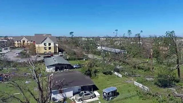 Drone video shows extensive damage in Panama City