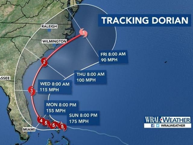 Hurricane Dorian Maintains Category 4 Status, Potential Path Toward NC