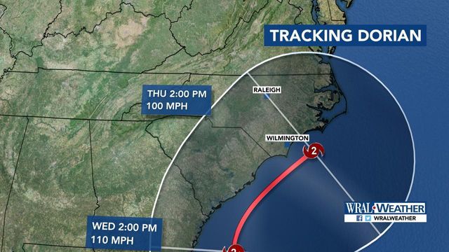 Dorian remains Category 4 storm, likely heading to NC by Thursday