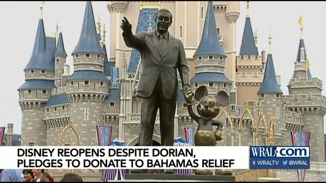 Disney in Orlando opens again, pledges to help those in Bahamas after Hurricane Dorian