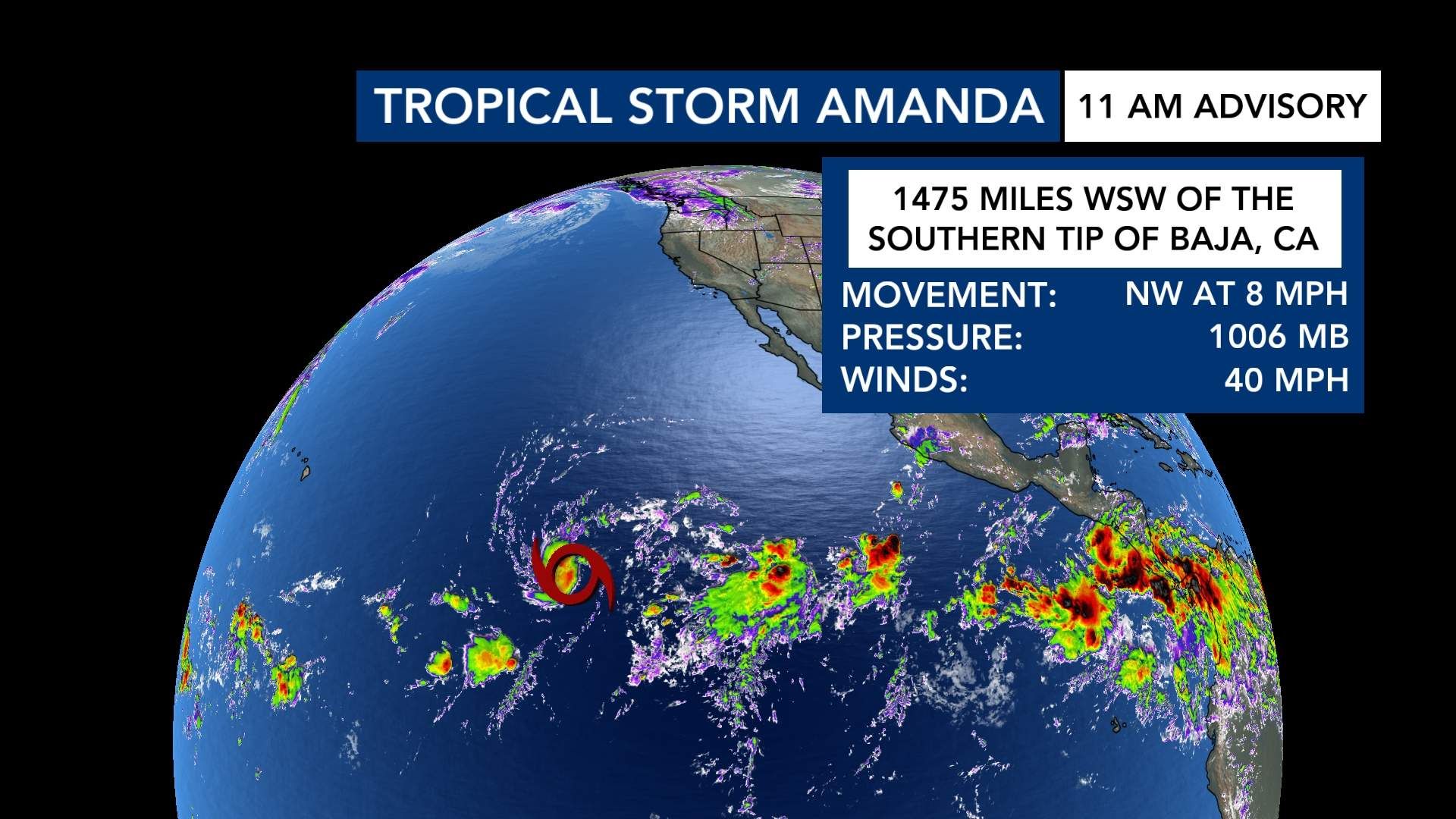Tracking the tropics: Tropical Storm Amanda forms in Pacific