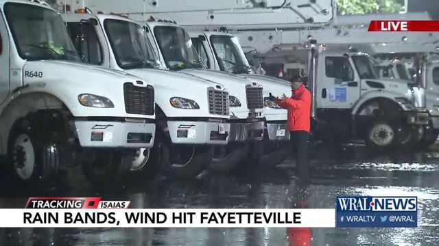 Fayetteville feeling effects Monday night from Isaias with rain bands, strong winds